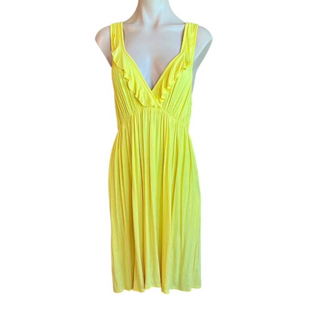 Kenneth Cole Reaction Yellow Plunge Sundress M NWT